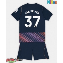 Camiseta Tottenham Hotspur Micky van de Ven #37 Visitante Equipación para niños 2026-27 manga corta (+ pantalones cortos)